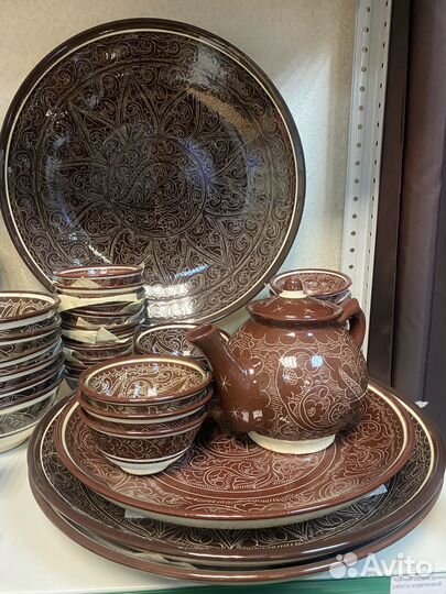 Чайный сервиз ручной работы г. Риштан, Узбекистан