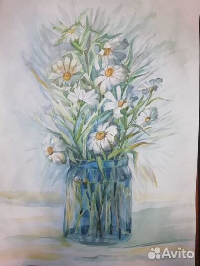 Картина акварель цветы
