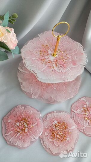 Фруктовница из эпоксидной смолы Набор подарочный