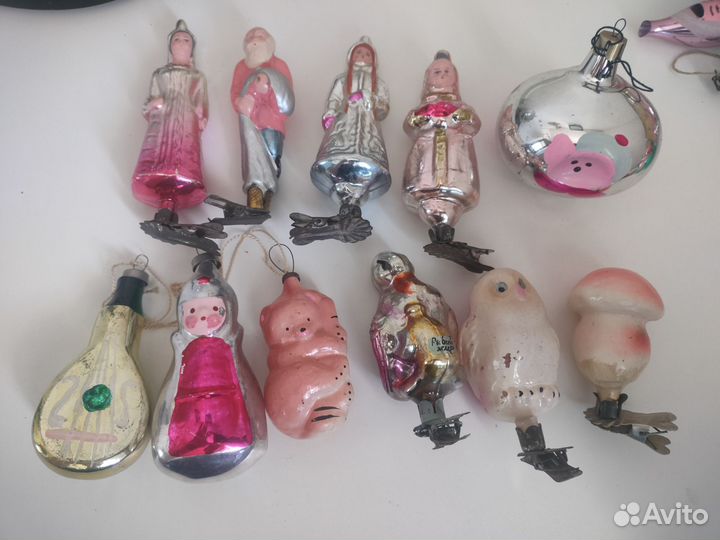 Елочные игрушки СССР на прищепке