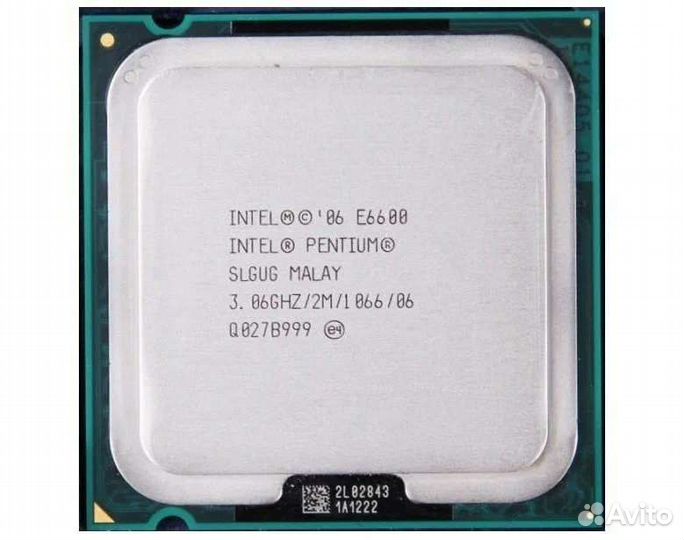 Процессорintel Pentium E6600 LGA775, 2 x 3067 мгц