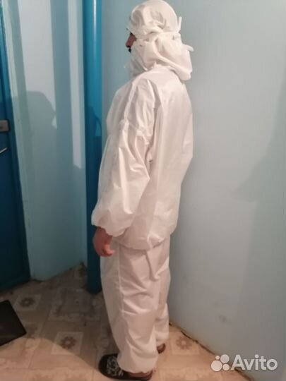 Защитный костюм маскхалат белый