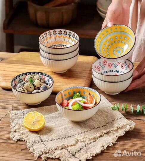 Набор из 6 пиал для еды и чайной церемонии