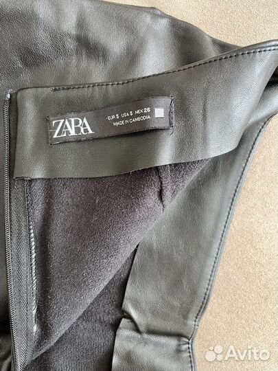 Кожаные шорты zara