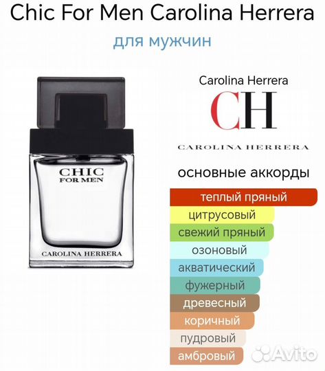 Духи тестер Carolina Herrera Chic for Men (66)