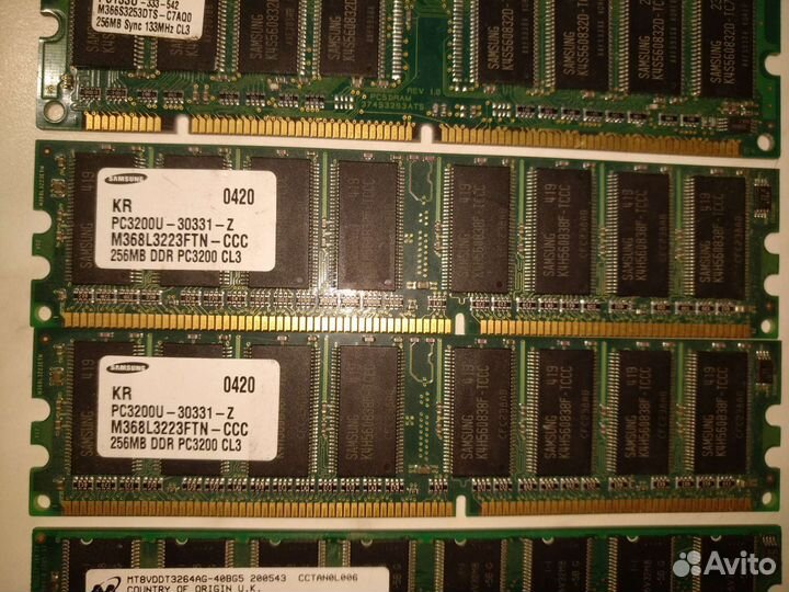 Оперативная память Dimm Sdram ddr/ddr2/ddr3