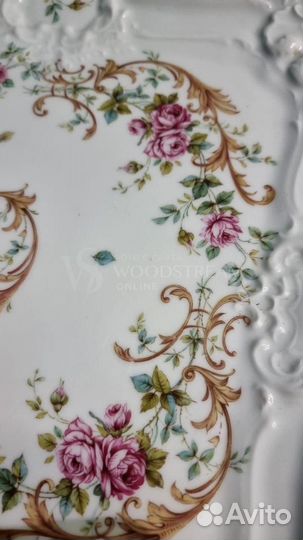 Тарелка сервировочная. Блюдо винтажное. Поднос