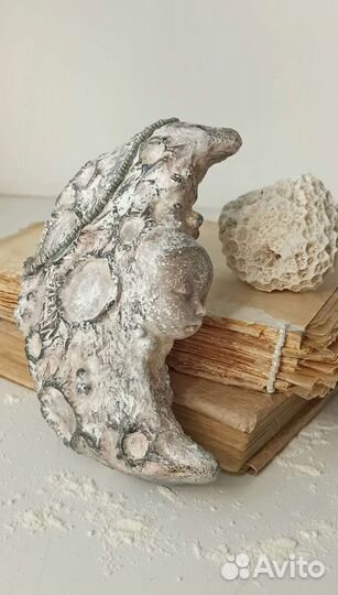 Ёлочная игрушка ручной работы, подвеска, Луна