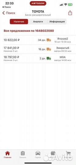 Оригинал Toyota бачок расширительный