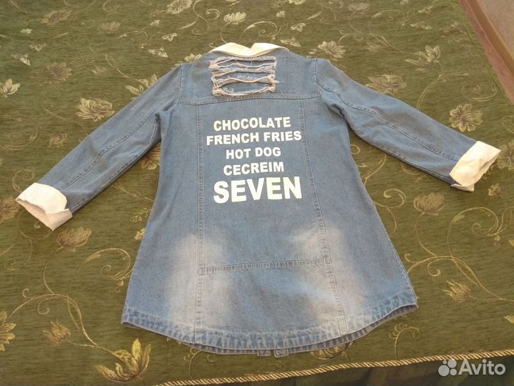 Женская джинсовка удлиненная размер 48-50