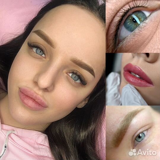 Перманентный макияж бровей/губ/век