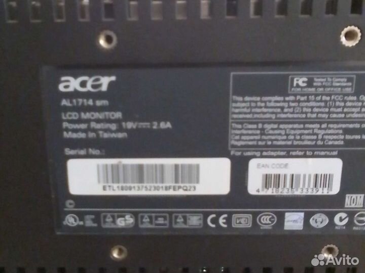 Монитор Acer AL 1714 sm