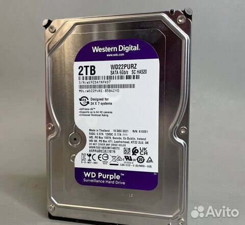 Жесткий диск WD Purple 2тб