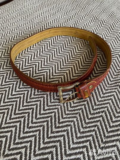 Ремень кожаный коричневый