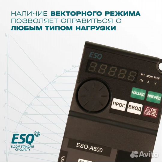 Частотный преобразователь ESQ-A500 1.5 кВт 380В