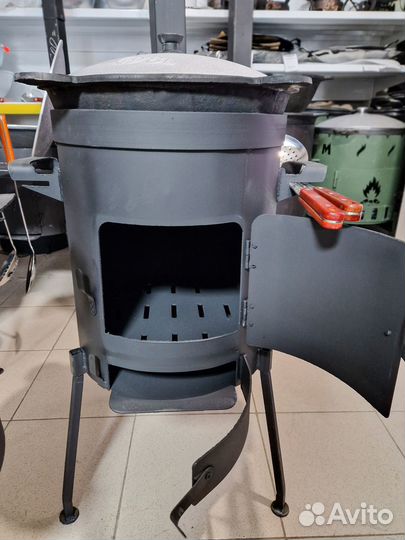 Печь под казан с трубой и зольником 2+3мм, 3+3мм