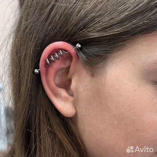 Пирсинг/даунсайз/прокол ушей деткам