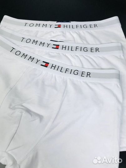 Трусы мужские tommy hilfiger белые хлопок арт.1003