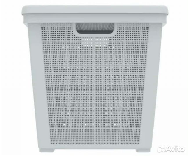 Плетёная корзина с крышкой Лён 65л. Доставка