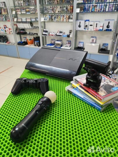 Playstation 3 super slim 500 gb+ PS Move+ игры