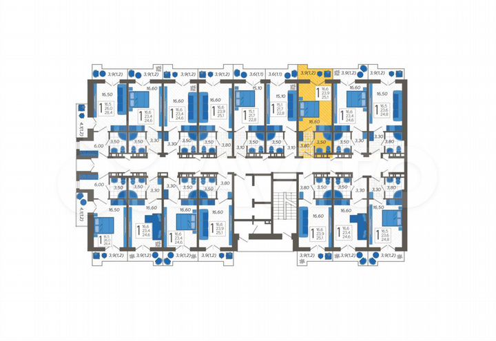 Апартаменты-студия, 25,1 м², 12/12 эт.