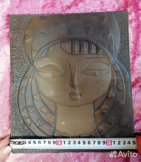 Картина медная чеканка СССР 