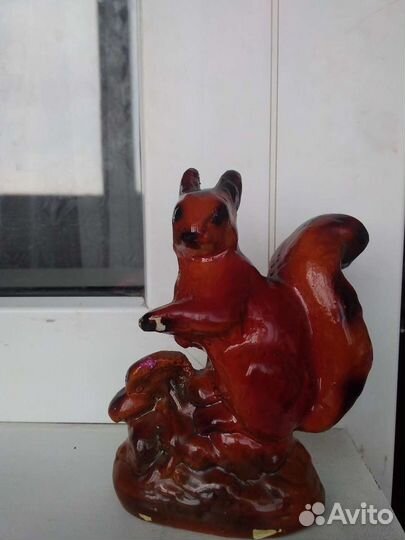 Статуэтка,Белка с грибами, СССР