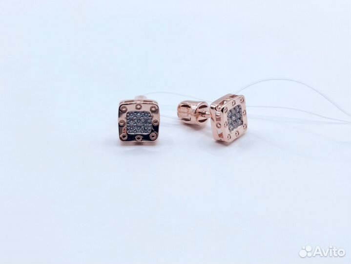 Серьги с фианитами