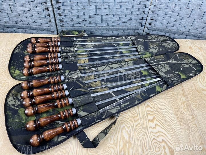 Большой набор шампуров в чехле