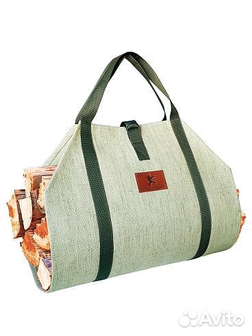 Сумка для переноски дров с ручками из стропы (400*