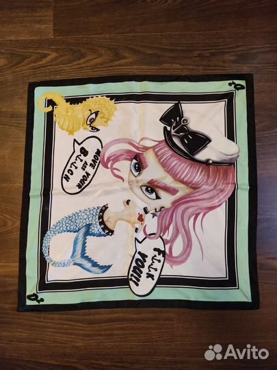 Шарф Dsquared2 с русалочкой шёлк