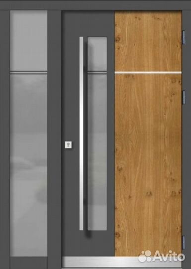 Широкая уличная входная дверь DD-073