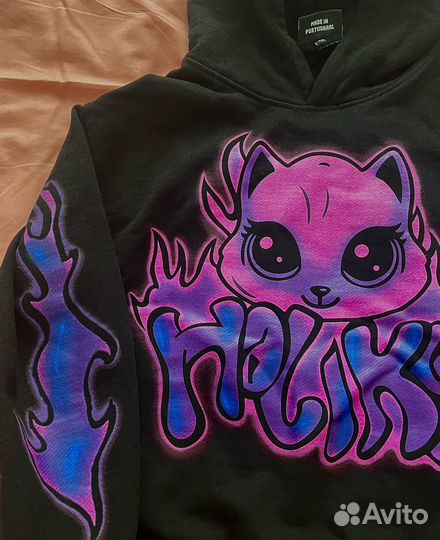 XS Haliky Flame Kitty hoodie худи халики