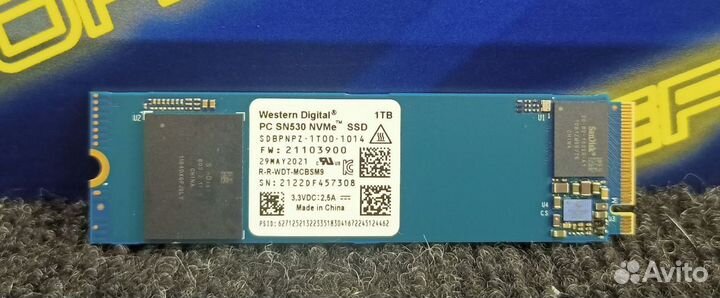 SSD-накопитель Western Digital PC SN530 1TB NVMe