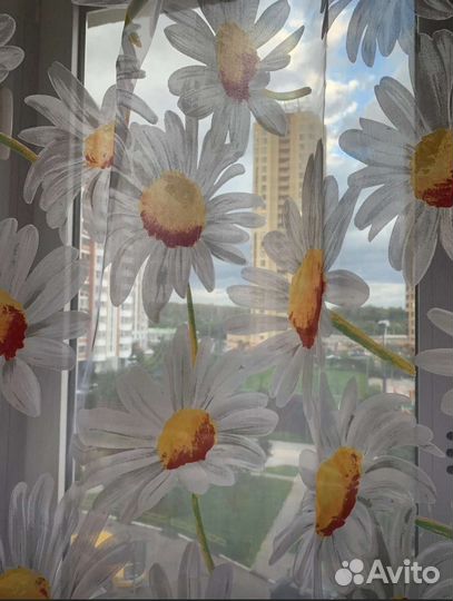 Тюль ромашки, новые