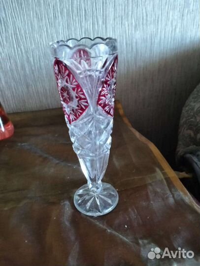 Вазы из цветного стекла чехия