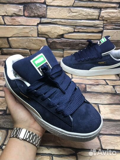 Кеды мужские puma suede xl navy замш 41-45