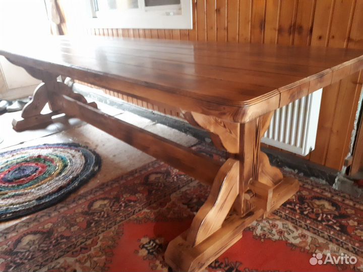 Стол с лавками 3 метра. Садовая мебель