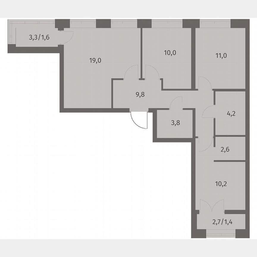 3-к. квартира, 73,7 м², 5/11 эт.