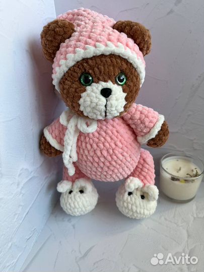 Вязаные игрушки мишка