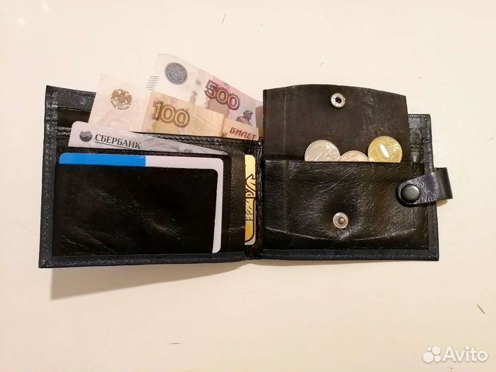 Кошелёк бумажник кожаный, винтаж, Индия, Новый