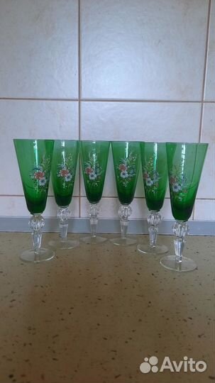 Фужеры из чешского стекла