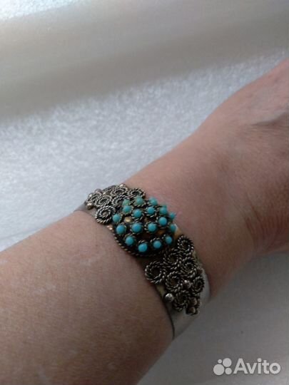 Браслет и кольцо винтаж бирюза редкость