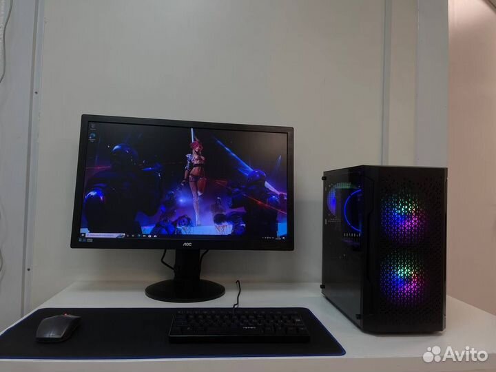 Игровой компьютер Xeon 2650v2 / Rx 570 8GB / 32Gb