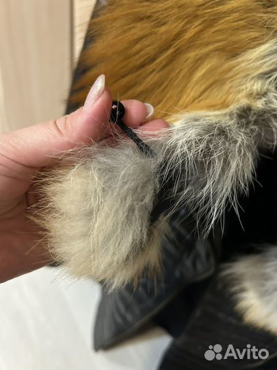 Кожаная куртка зимняя женская с натуральным мехом