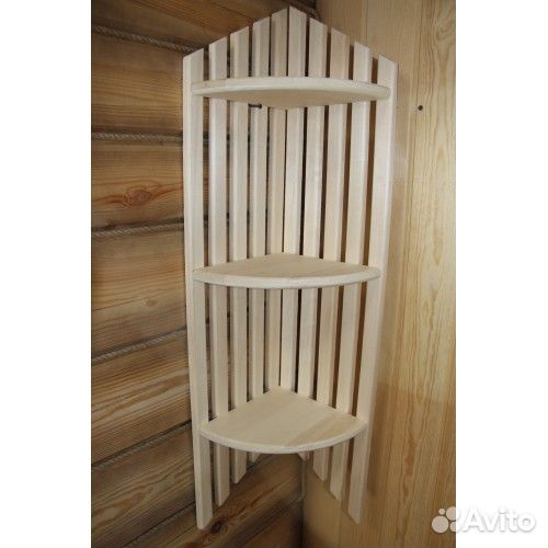 Полка угловая 3х ярусная липа