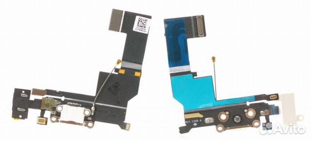 Шлейф iPhone 5S + разъем зарядки + разъем гарнитур