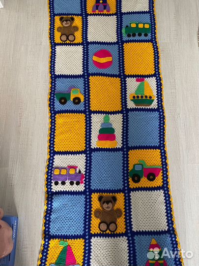 Плед детский вязаный ручная работа