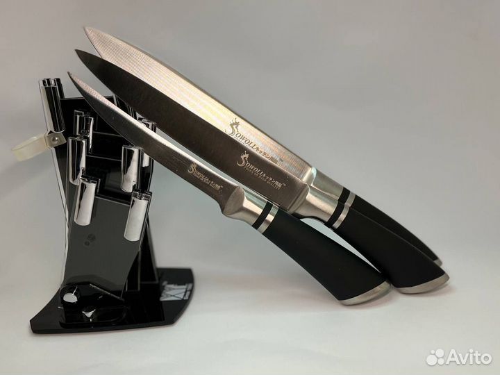 Набор кухонных ножей с подставкой