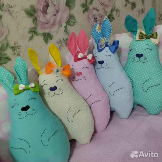 Зайчики игрушки текстильные новые